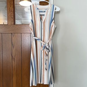 A New Day Striped Sleeveless Dress, Size S